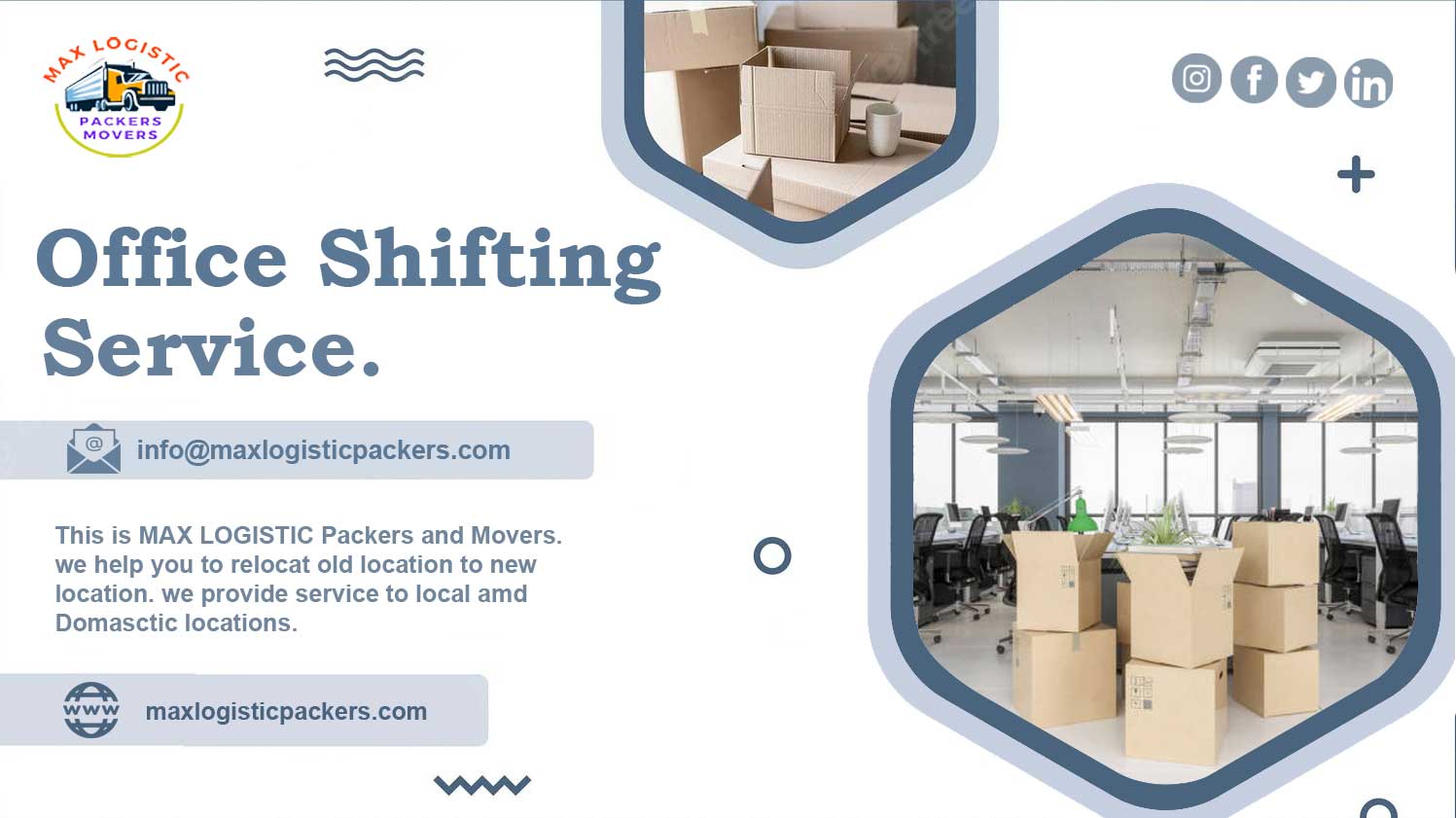 Office Shifting Services | Max Logistic Packers Movers